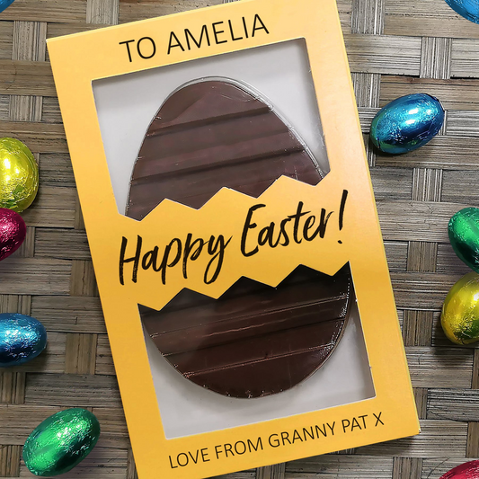 Personalised Letterbox Chocolate Easter Egg – Free Text