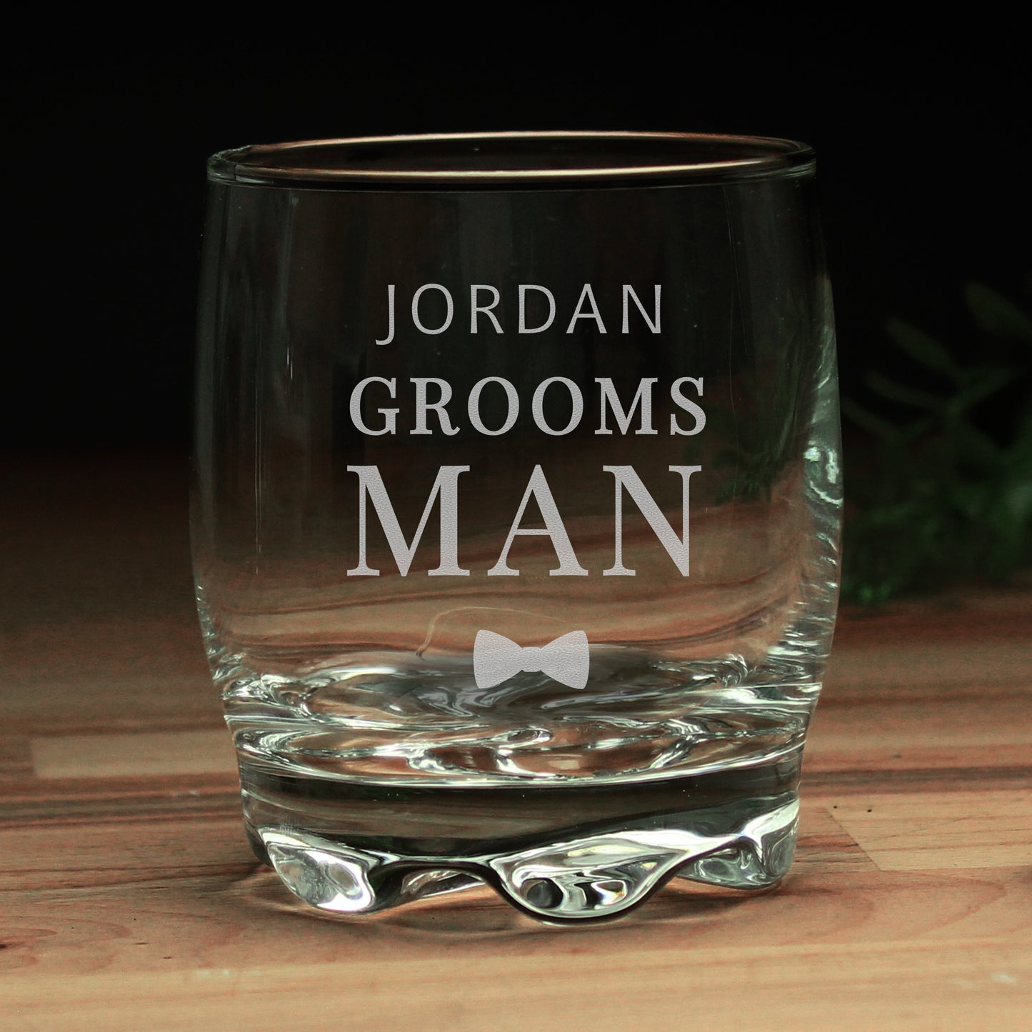 Personalised Groomsman Whisky Glass