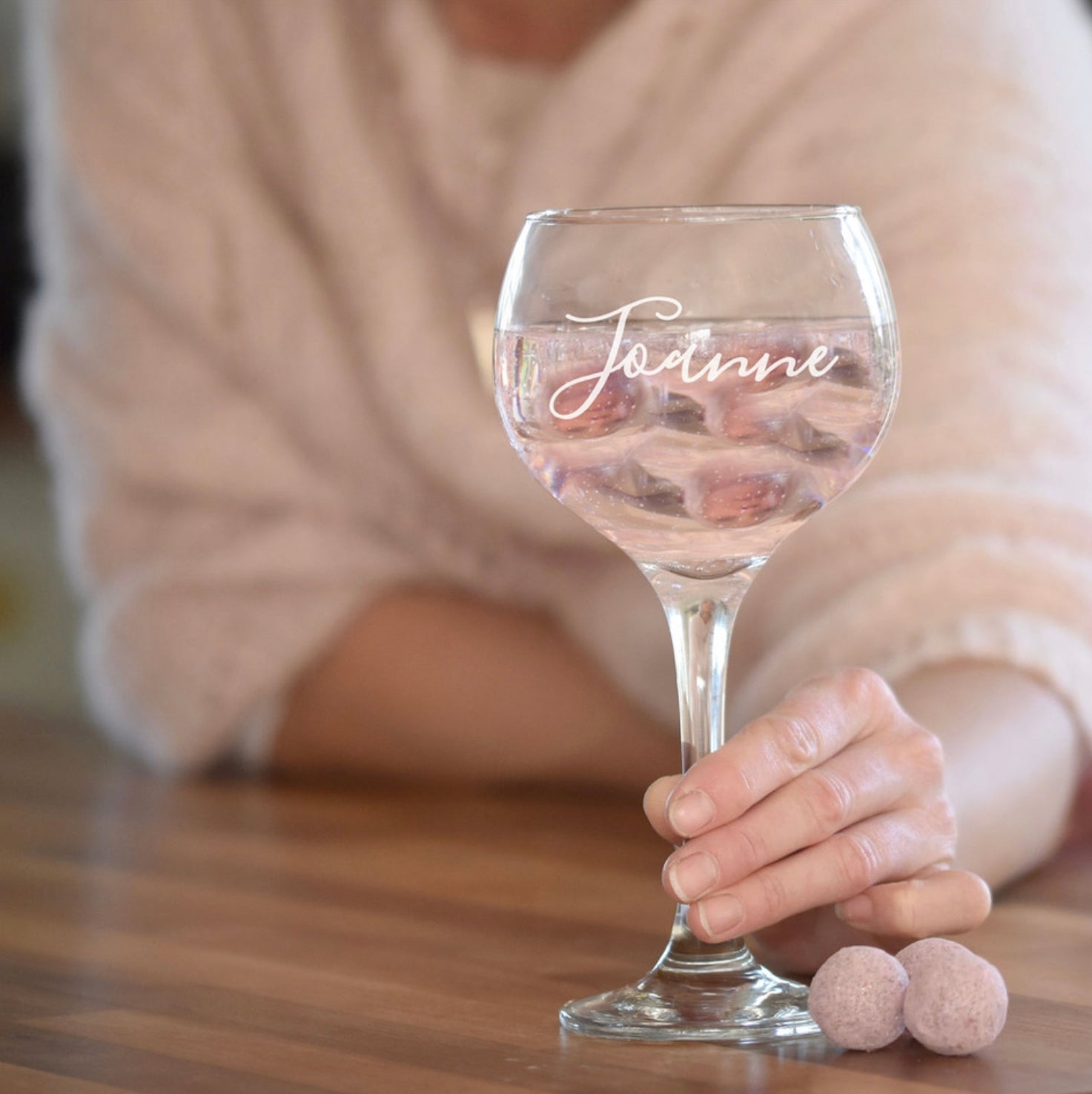 Script Personalised Gin Glass