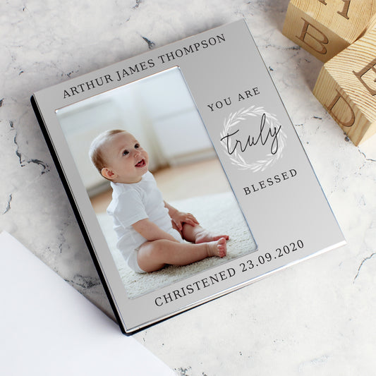 Personalised Christening Truly Blessed 6x4 Photo Frame Album