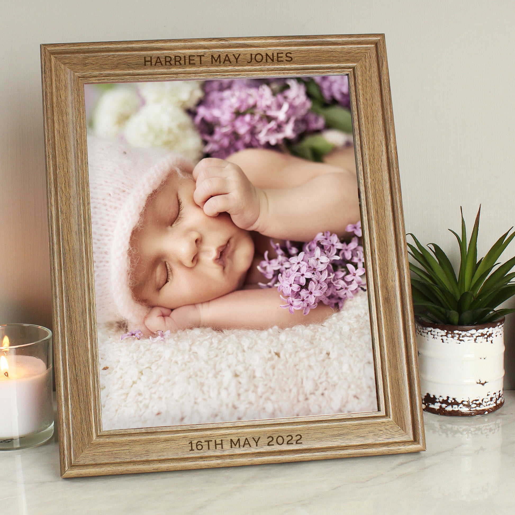 Personalised Any Message 8x10 Wooden Photo Frame