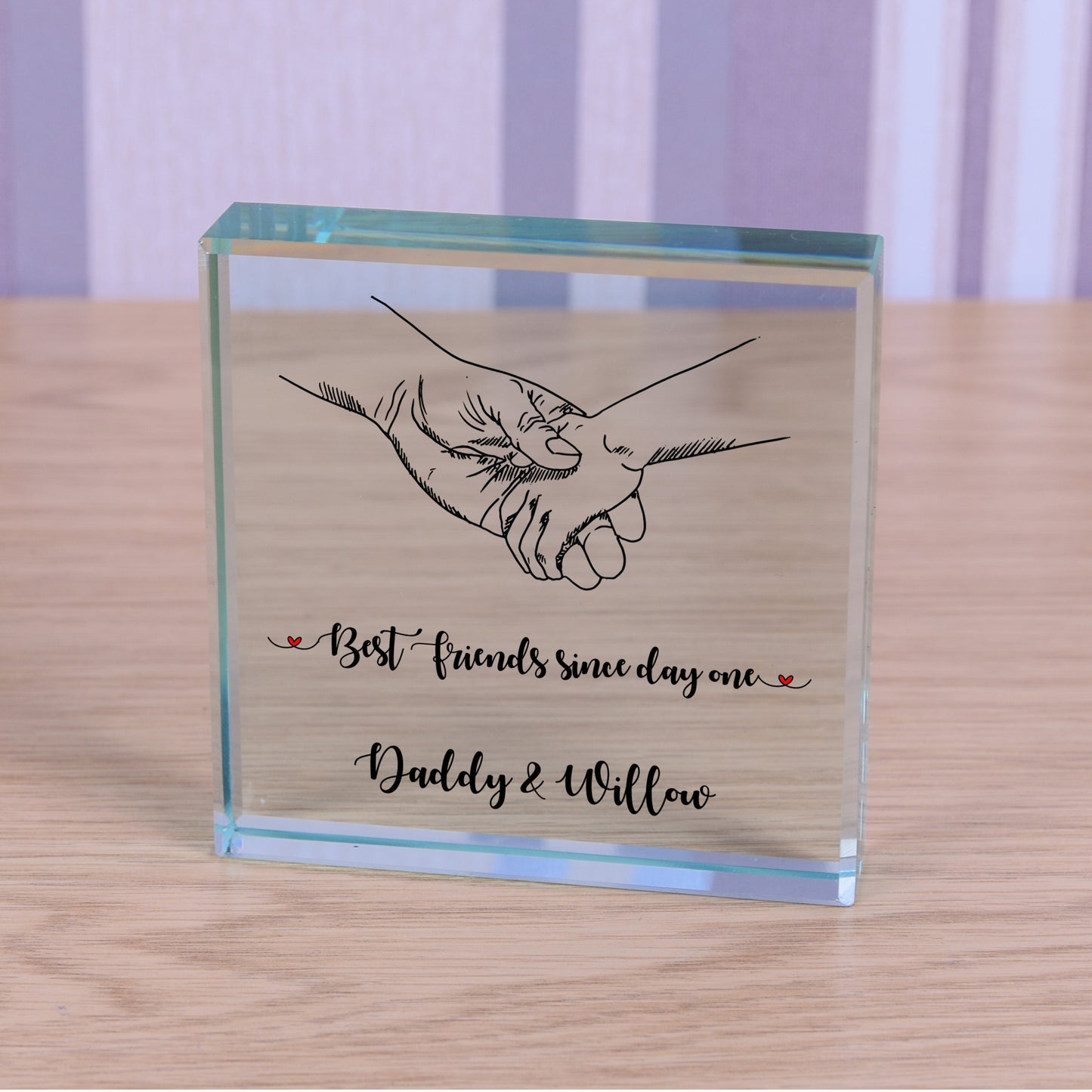 Personalised Daddy Glass Token - Best Friends Since Day One