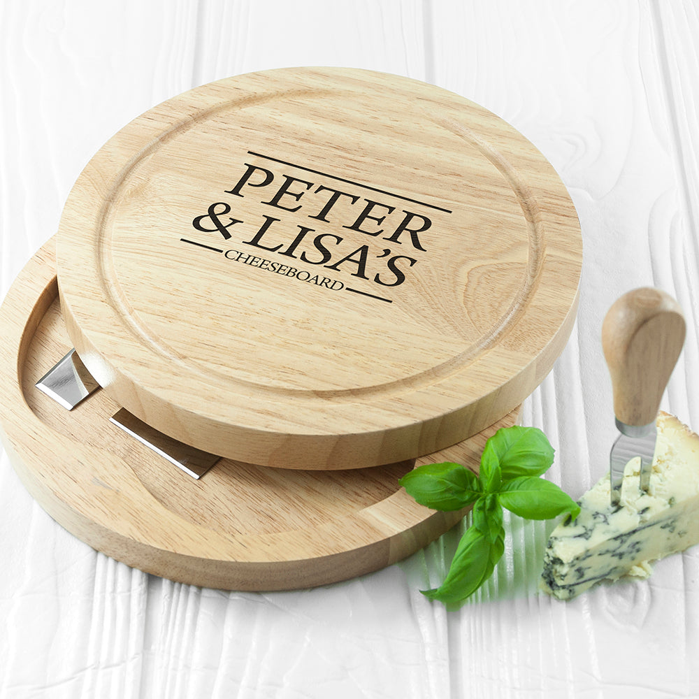 Personalised Couple's Cheese Board Set