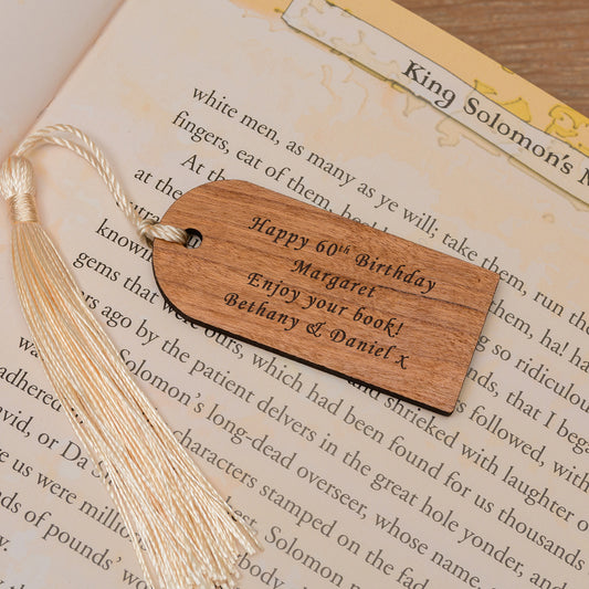 Personalised Wooden Bookmark - Your Message