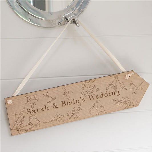Personalised Flower Wedding Sign