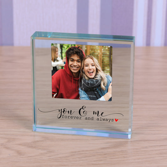 Personalised Photo Glass Token - You & Me