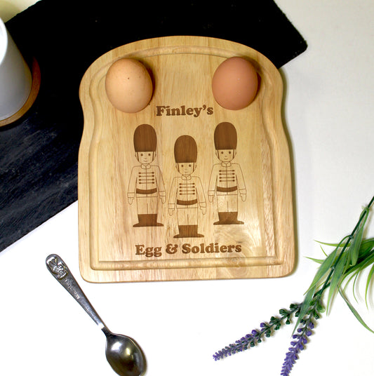 Personalised Soldiers Egg and Soldiers Board