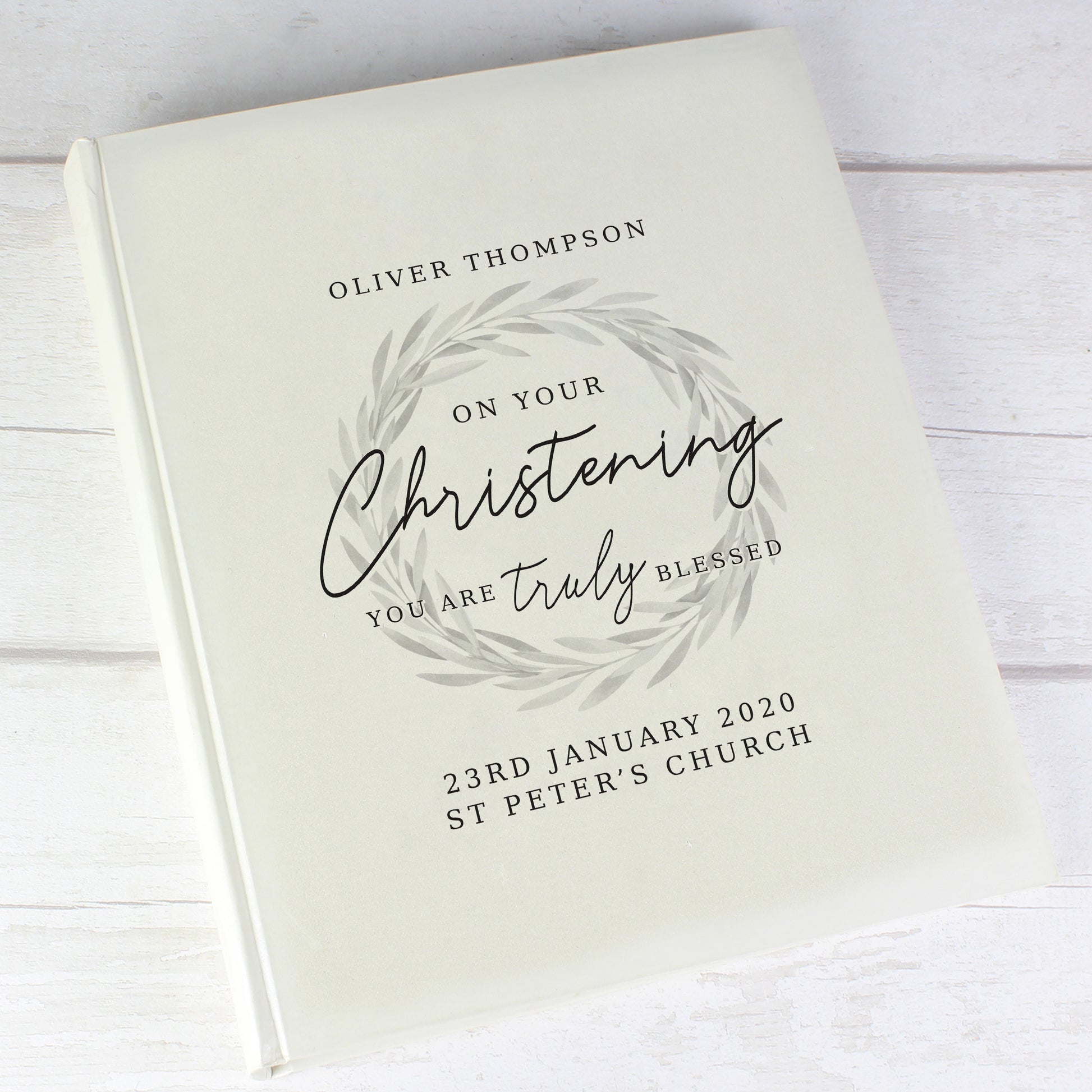 Personalised Christening Photo Album With Sleeves