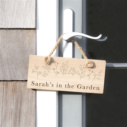 Personalised Gardener's Wooden Sign