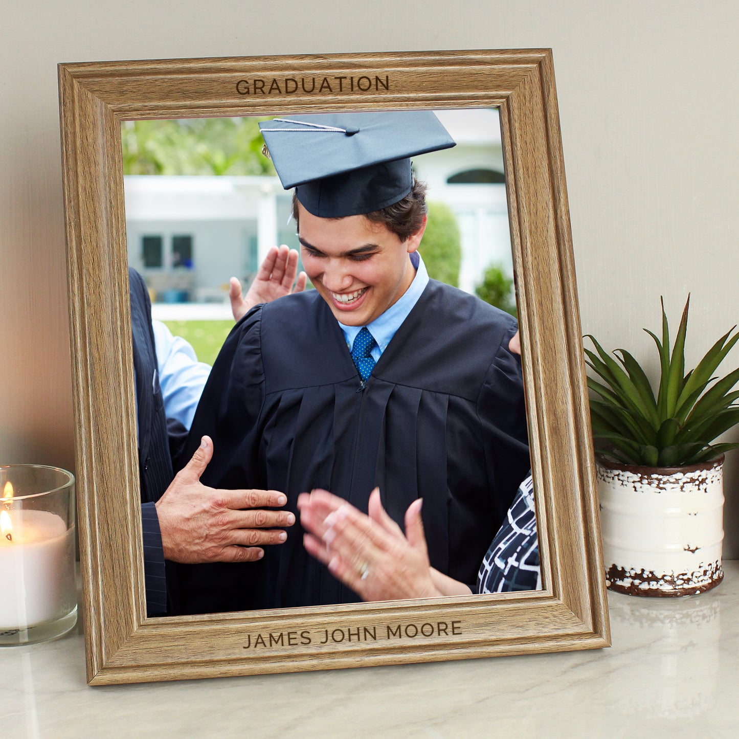 Personalised Any Message 8x10 Wooden Photo Frame