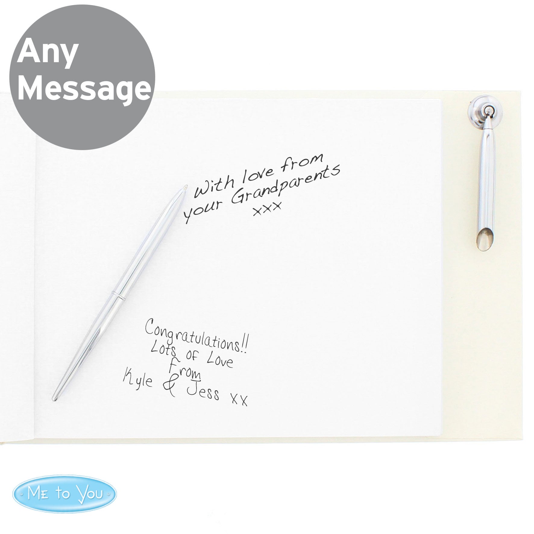Personalised Religious Cross Hardback Guest Book & Pen - PCS Cufflinks & Gifts