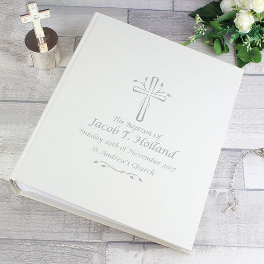Personalised Silver Cross Photo Album with Sleeves