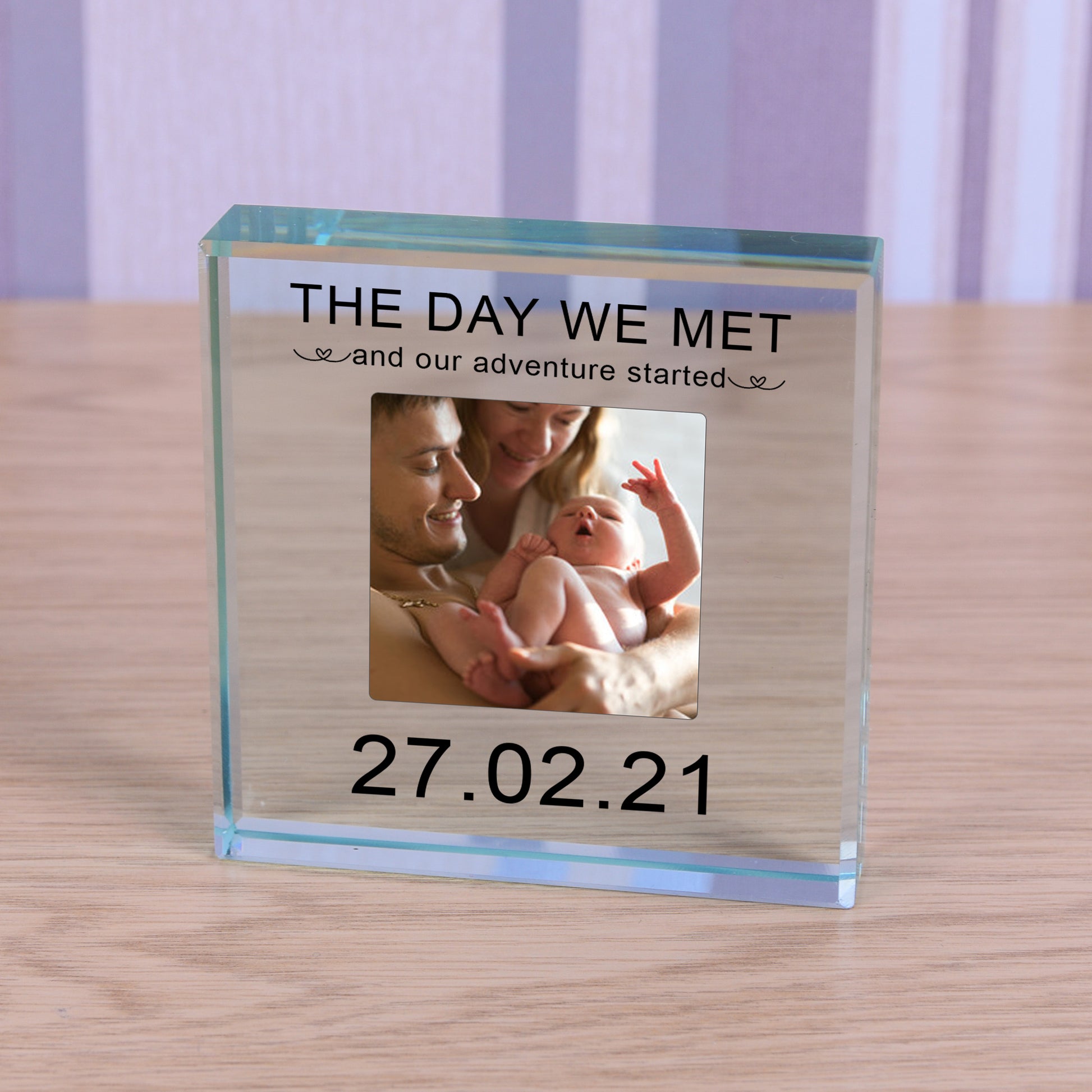 New Dad Photo Block Frame - The Day We Met