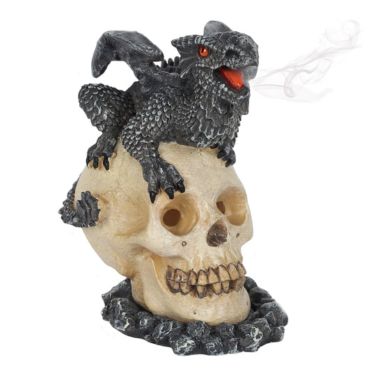 Black Dragon Skull Incense Cone Burner by Anne Stokes - PCS Cufflinks & Gifts