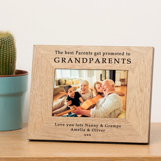 The Best Parents Get Promoted To Grandparents Photo Frame 
