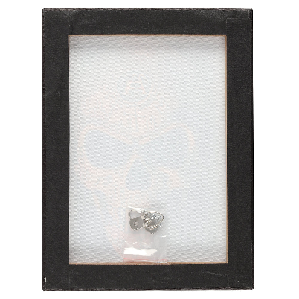 19x25cm Omega Skull Canvas Plaque by Alchemy - PCS Cufflinks & Gifts