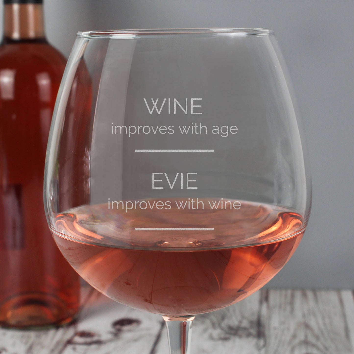 Personalised 'Wine Improves with Age' Giant Wine Glass