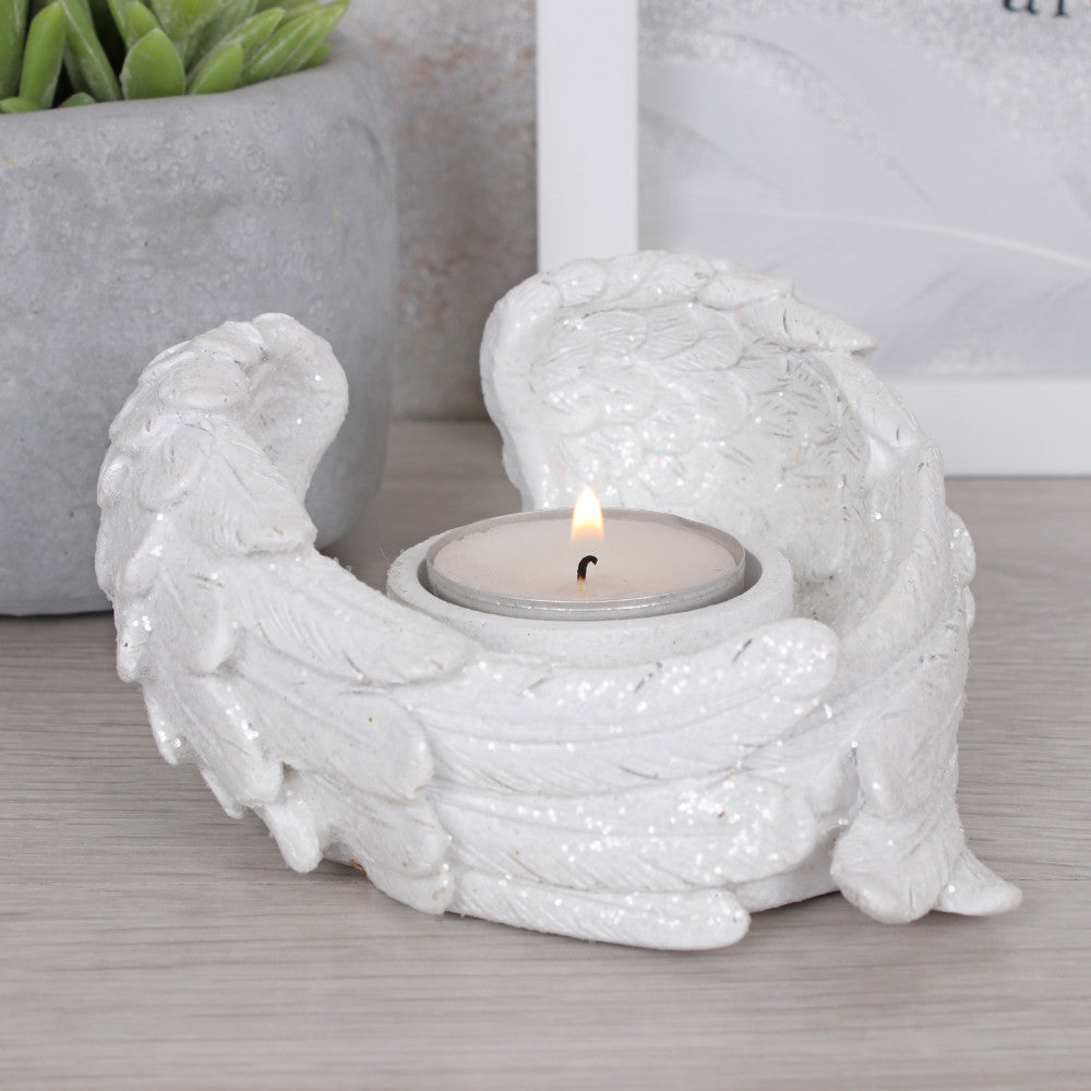 Glitter Angel Wing Candle Holder - PCS Cufflinks & Gifts