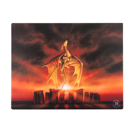 25x19cm Solstice Canvas Plaque by Anne Stokes - PCS Cufflinks & Gifts