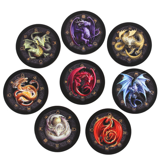 Dragons of the Sabbats Coaster Set by Anne Stokes - PCS Cufflinks & Gifts