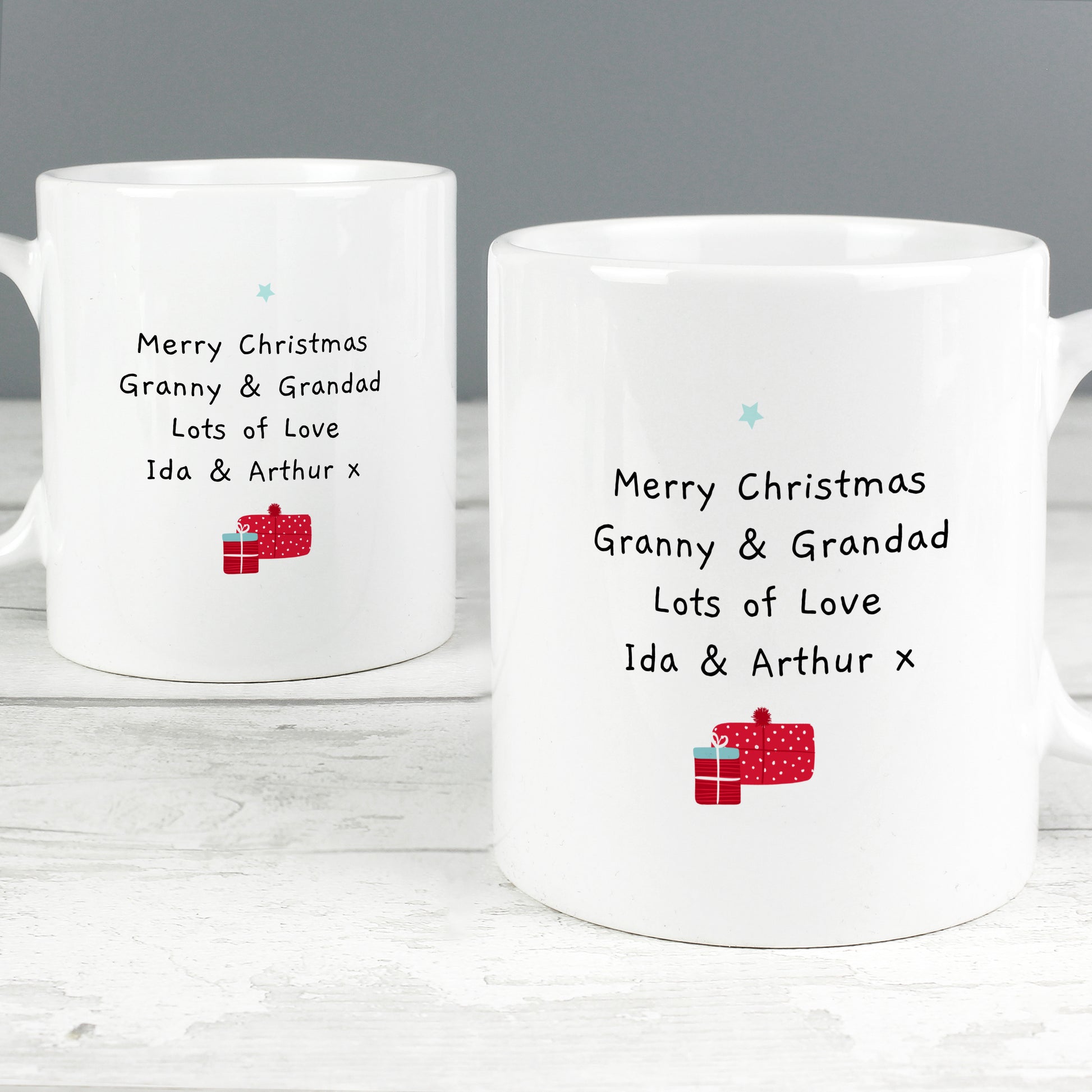 Personalised Mr & Mrs Claus Christmas Mug Set