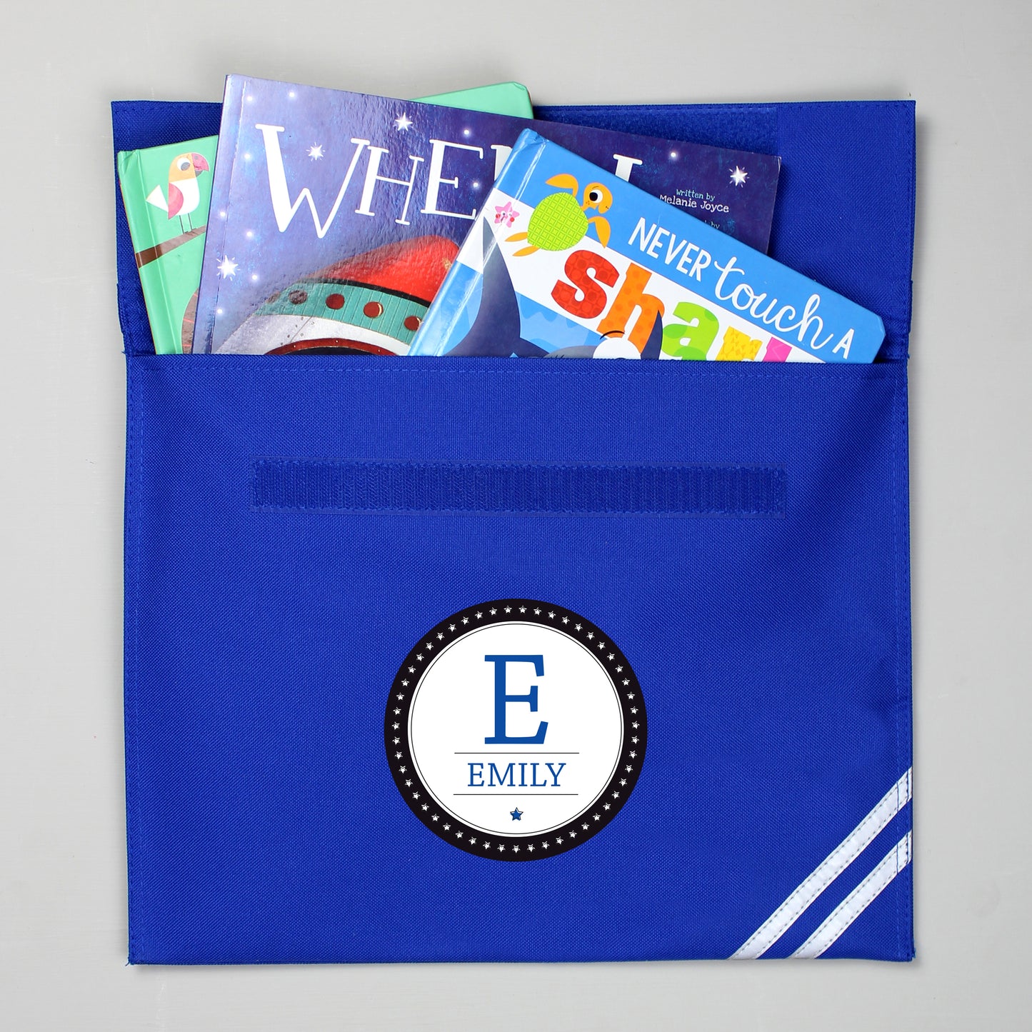 Personalised Initial School Blue School Book Bag