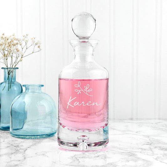 Personalised Botanicals Small Gin Decanter