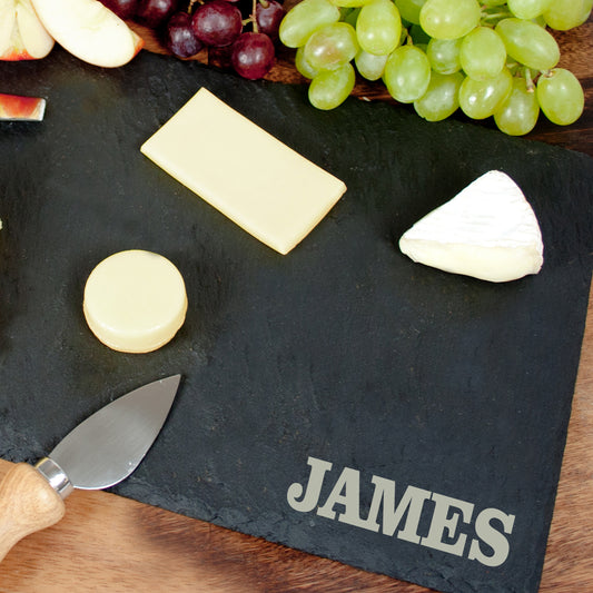 Personalised Rustic Slate Cheese Board - PCS Gifts