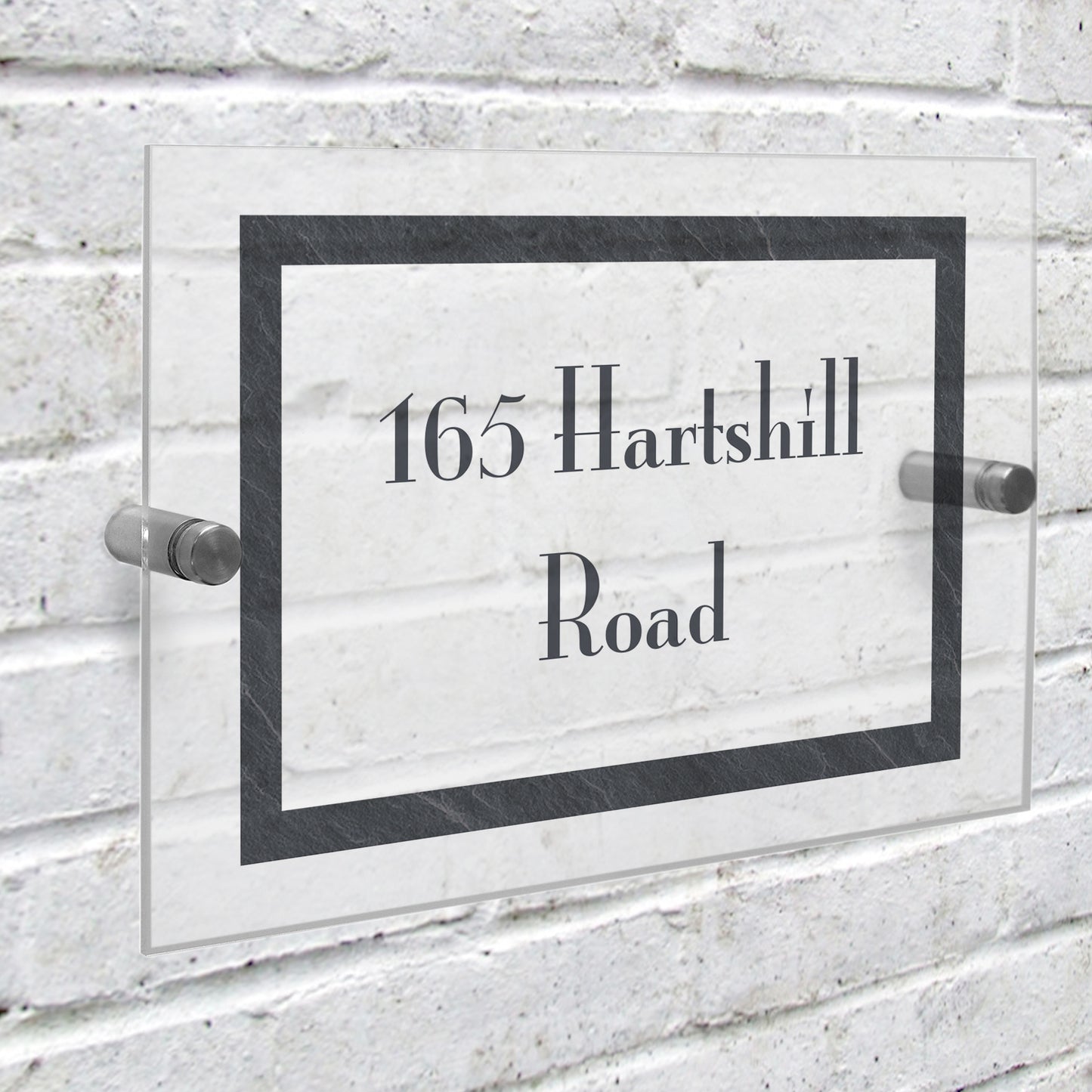 Personalised Slate Effect Acrylic House Number Sign
