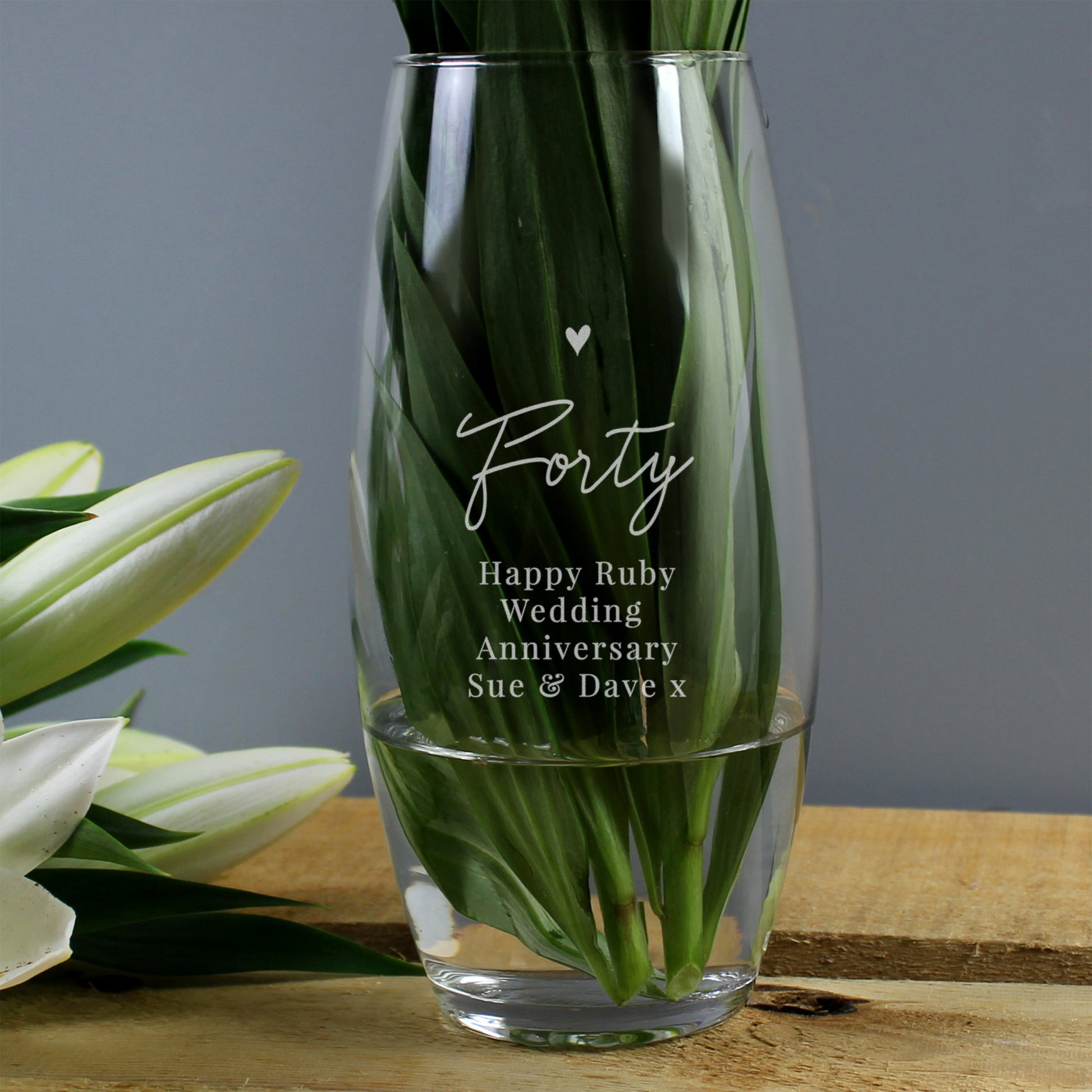 Personalised 30th 40th 50th 60th Birthday Bullet Vase - Free Delivery 
