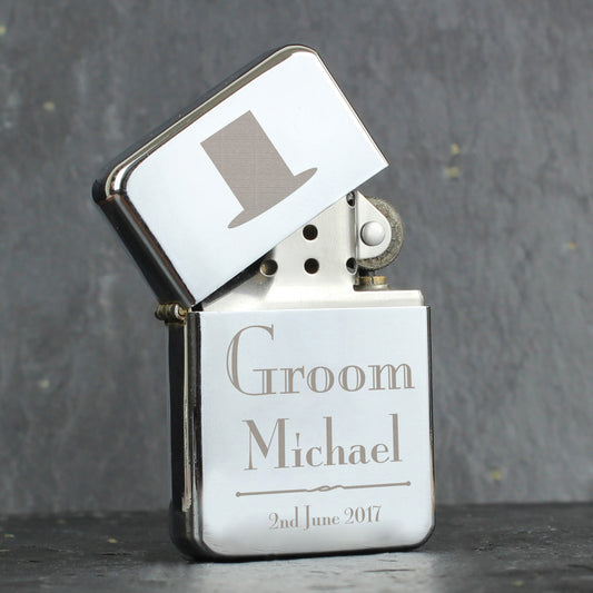 Personalised Groom Lighter - PCS Cufflinks & Gifts