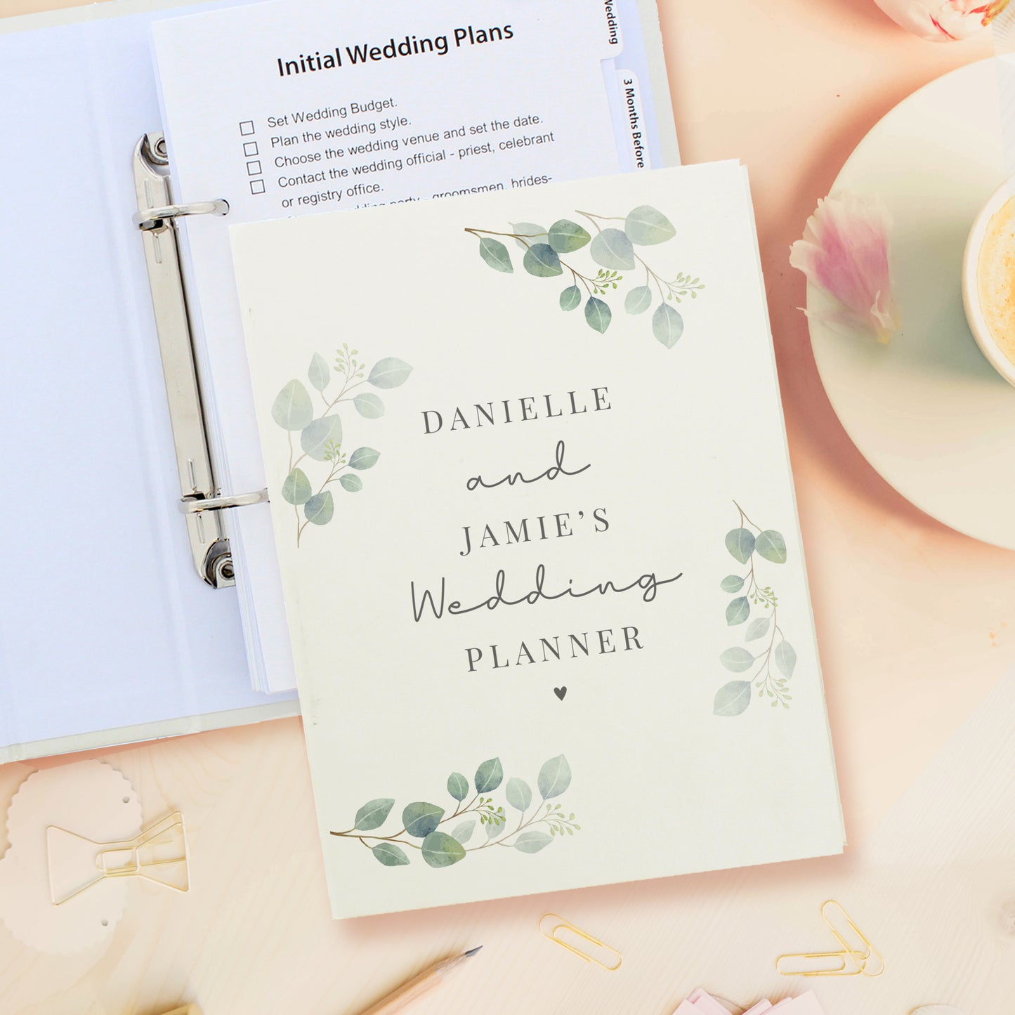 Personalised Botanical Wedding Planner - Free Delivery