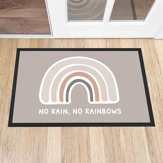 Personalised Neutral Rainbow Doormat