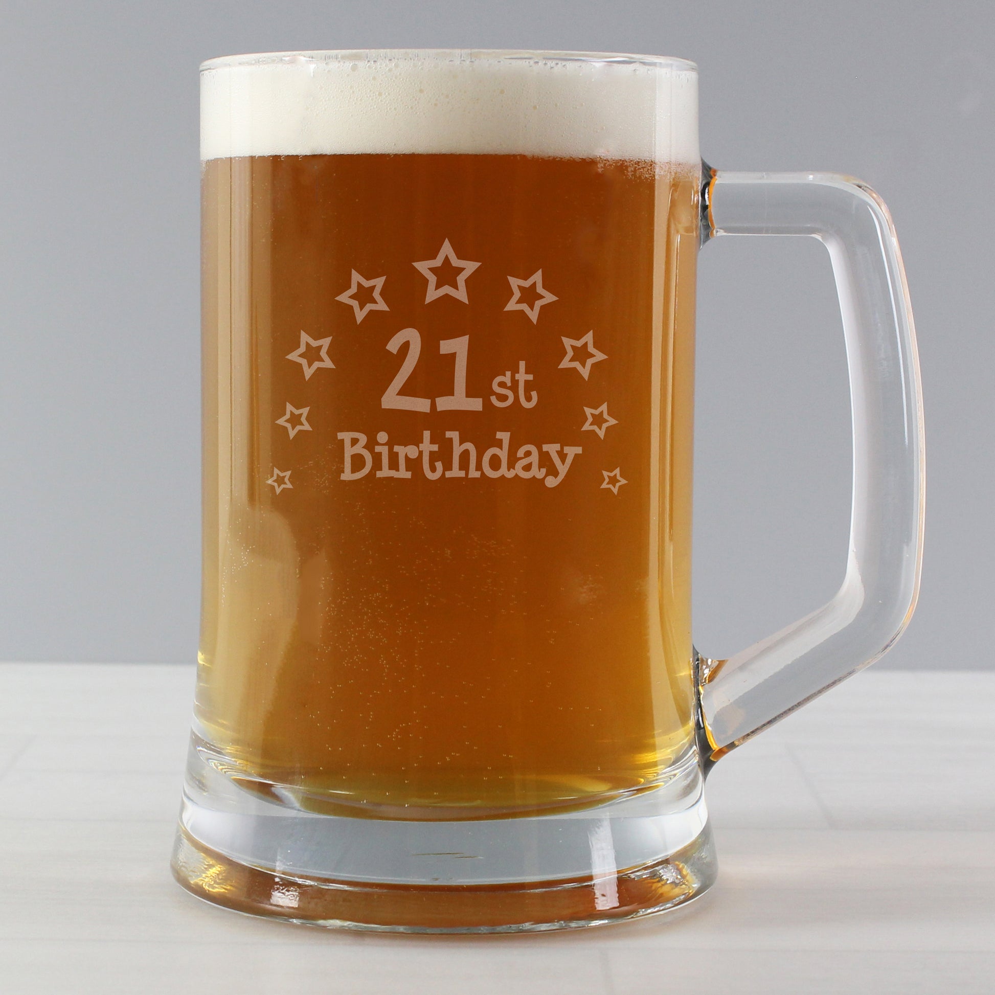 21st Birthday Stern Tankard Glass