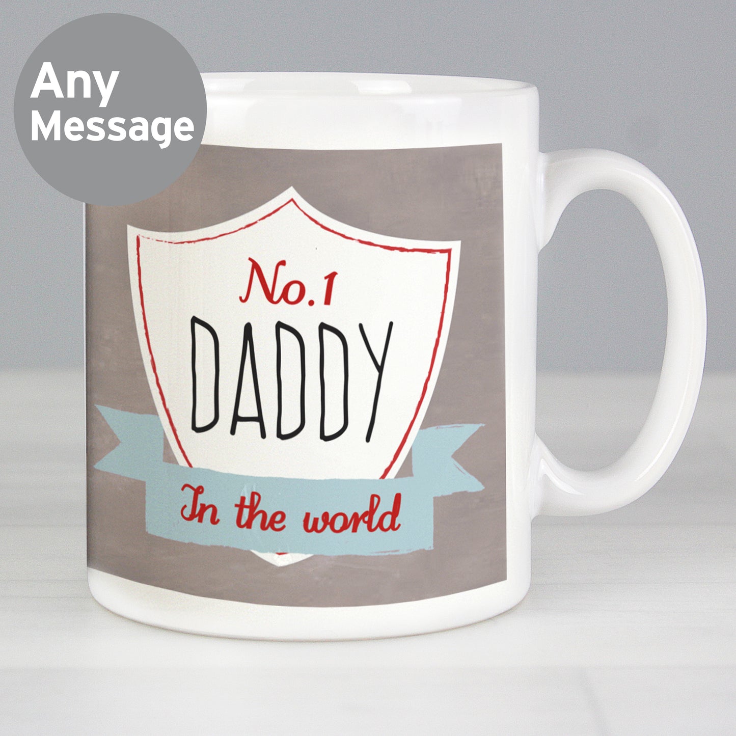 Personalised No.1 Dad - Grandad - Daddy Shield Mug