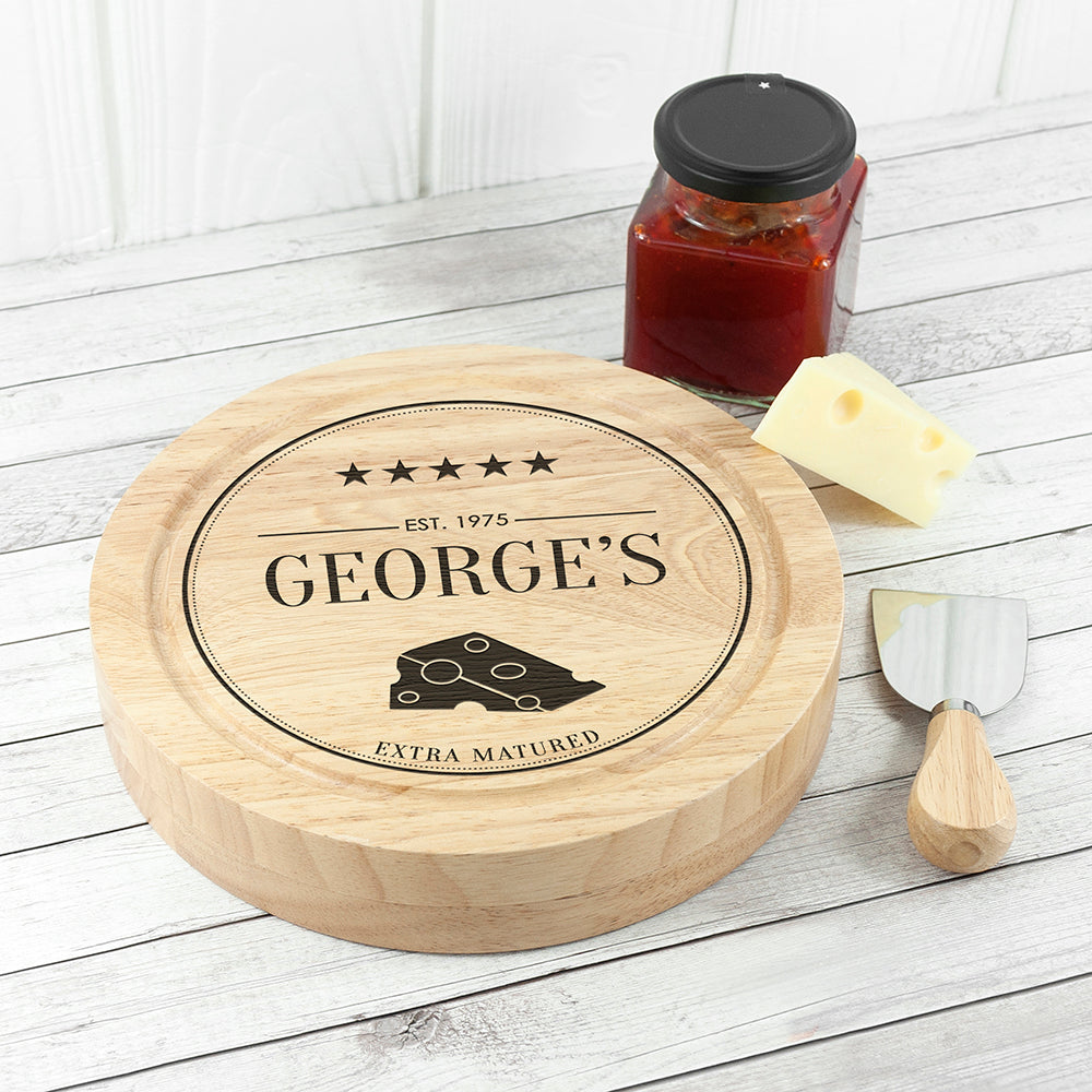 Personalised Extra Mature Cheese Board Set