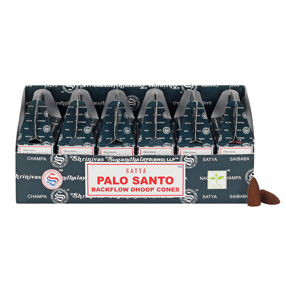 Set of 6 Packets of Satya Palo Santo Backflow Dhoop Cones - PCS Gifts