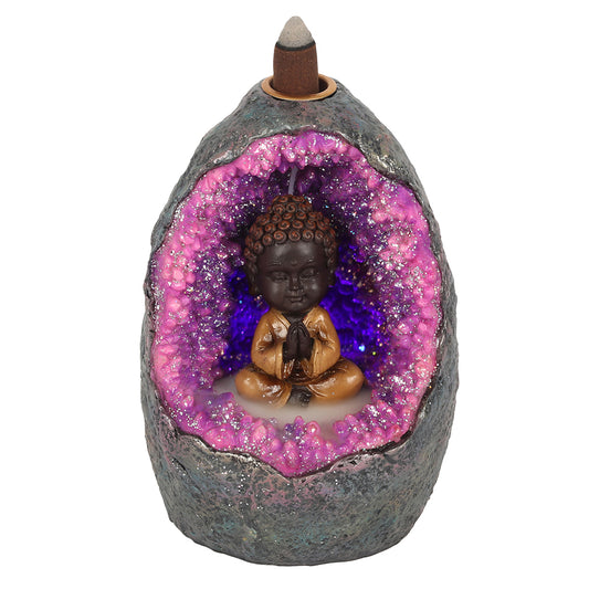 Buddha Crystal Cave LED Backflow Incense Burner - PCS Gifts