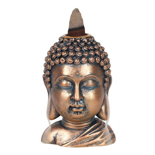 Bronze Buddha Head Backflow Incense Burner - PCS Cufflinks & Gifts