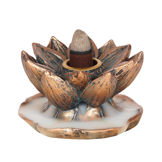 Bronze Lotus Backflow Incense Burner - PCS Cufflinks & Gifts