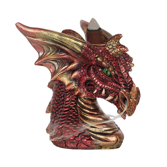 Small Red Dragon Head Backflow Incense Burner - PCS Cufflinks & Gifts