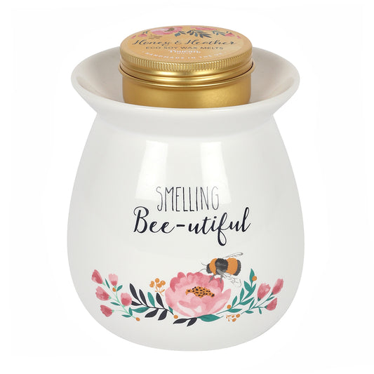 Large Smelling Bee-utiful Wax Melt Burner Gift Set - PCS Cufflinks & Gifts