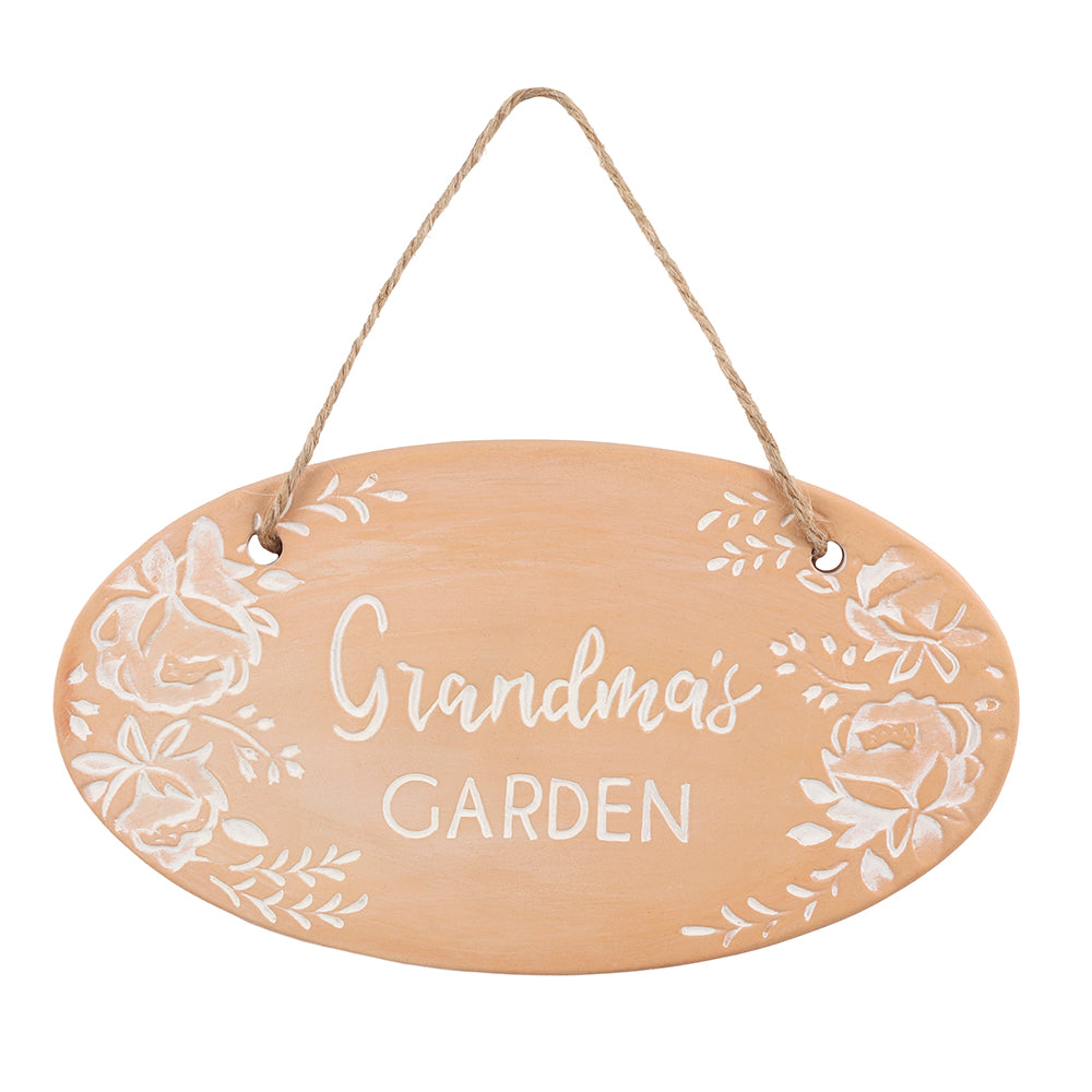 Grandma's Garden Terracotta Plaque Sign