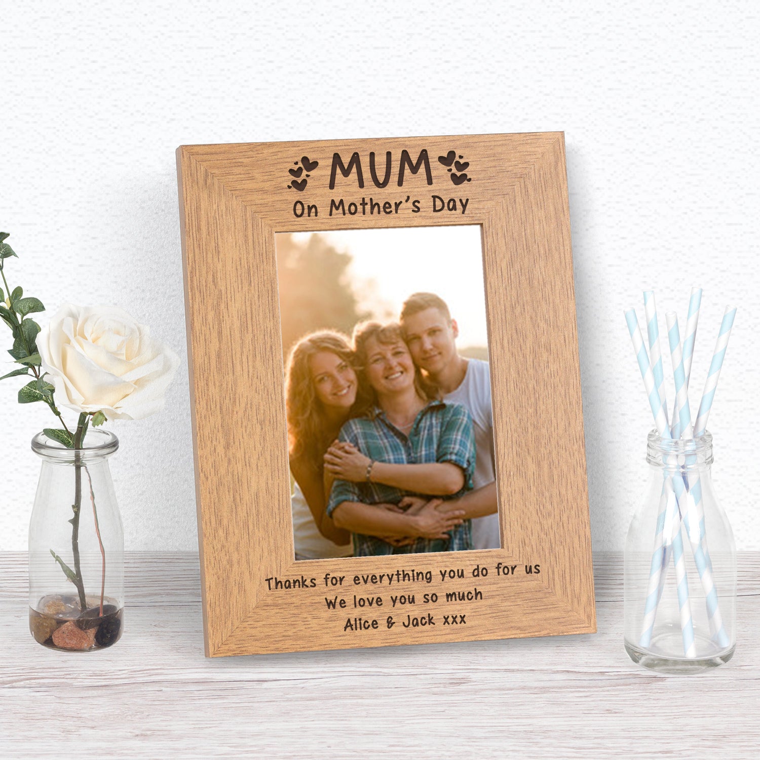 Mum on Mothers Day Photo Frame - Personalised