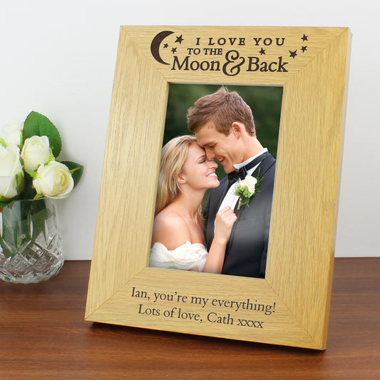 Personalised I Love You To the Moon and Back Photo Frame