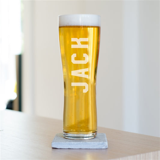 Personalised Engraved Tall Pint Beer Glass