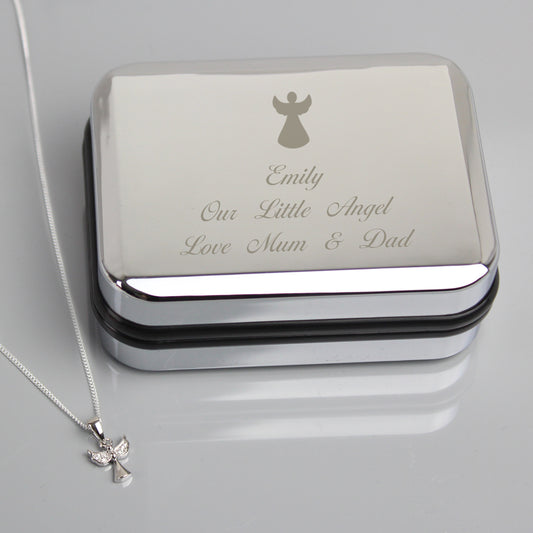 Personalised Angel Necklace & Box - PCS Cufflinks & Gifts
