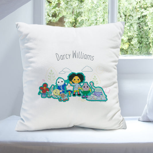 Personalised Moon and Me White Cushion
