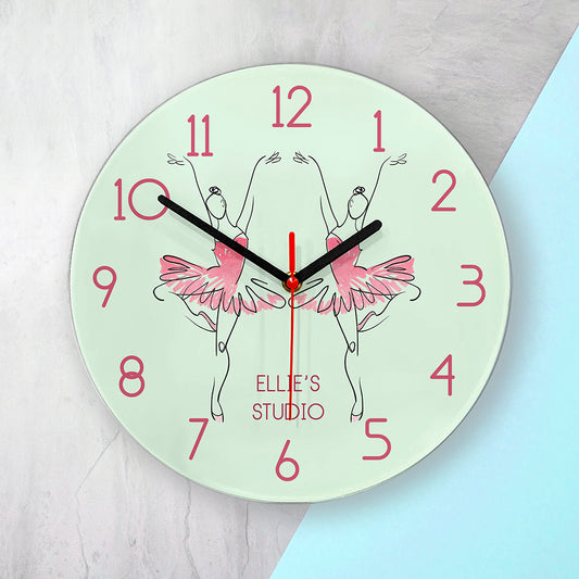 Personalised Ballet Dancer Wall Clock