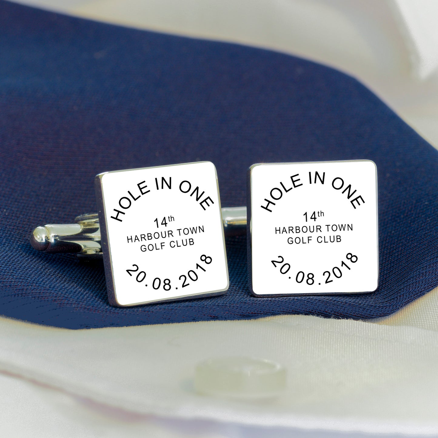 Personalised HOLE IN ONE Golf Cufflinks